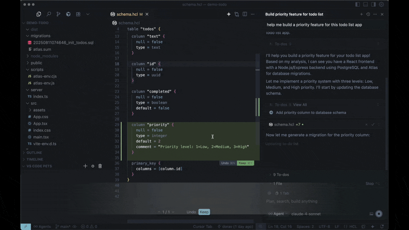 Generating the migrations